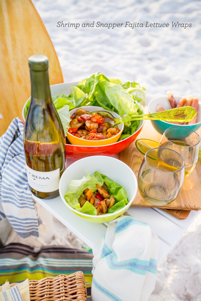 Shrimp and Snapper Fajita Lettuce wraps- an easy, delicious and fresh summer meal!