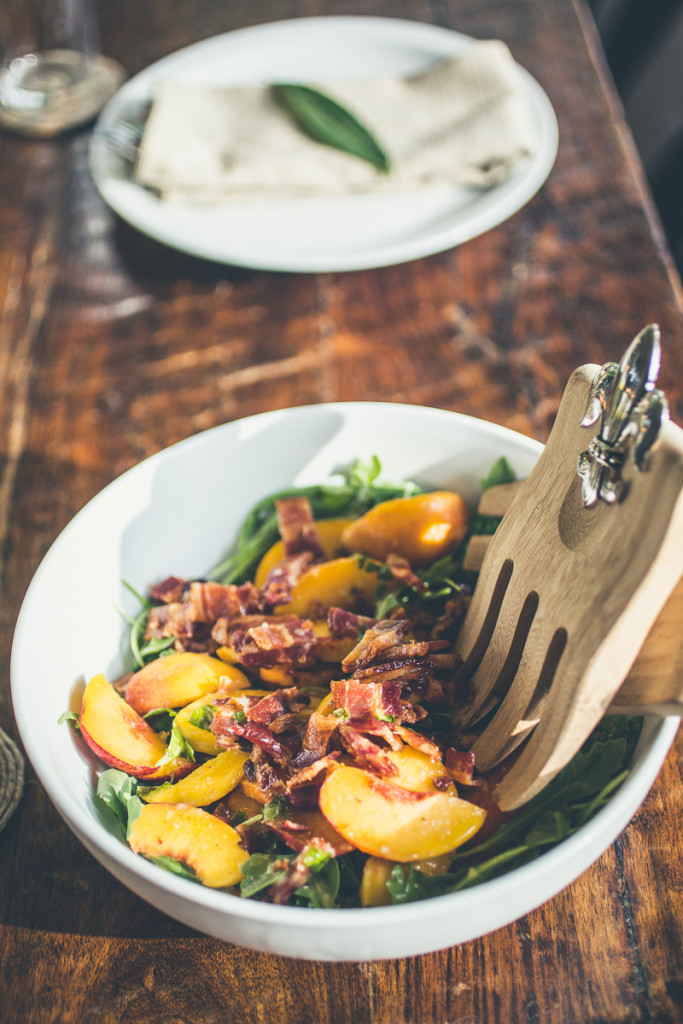 Peach and Arugula Salad