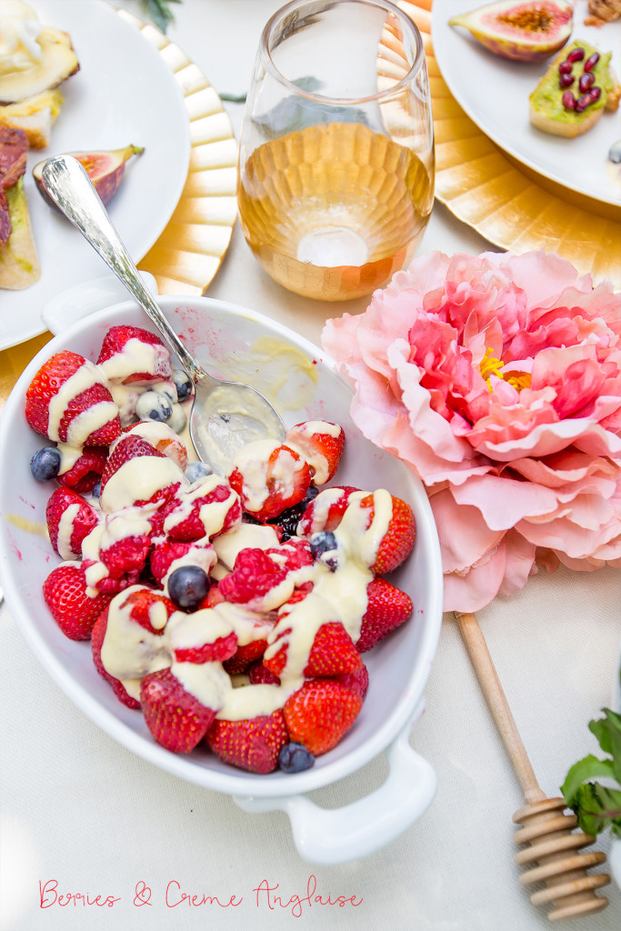 My favorite brunch dessert- berries and creme anglaise! This recipe is so delicious and easy.