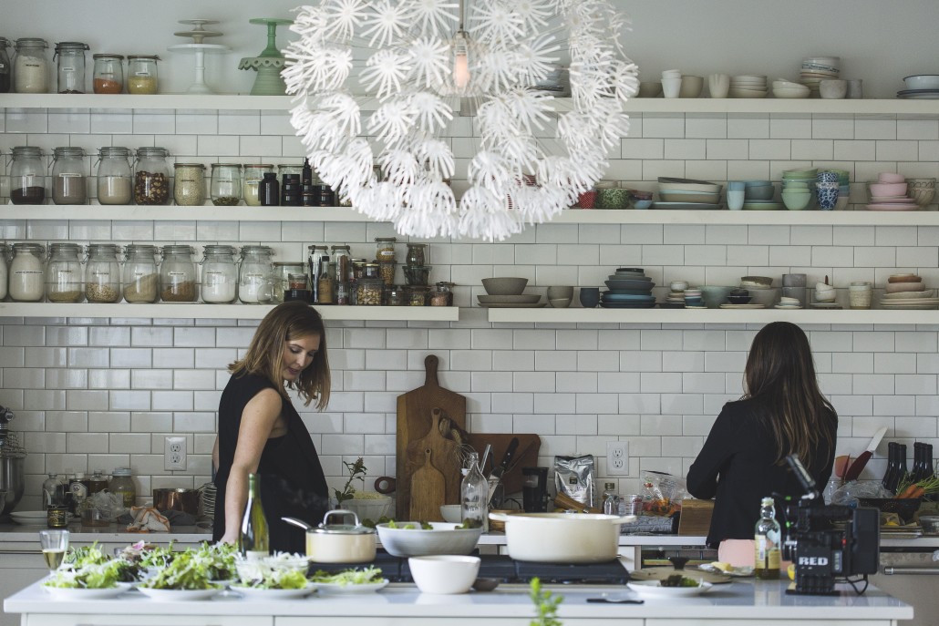 Prep work for our late lunch in Seattle including the Roasted Leek and Cauliflower Soup