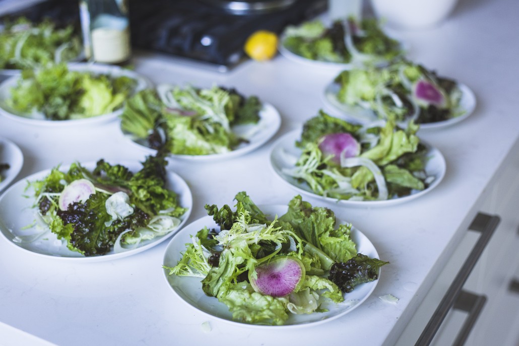 Mixed Greens Salad with Shaved Fennel and Radishes