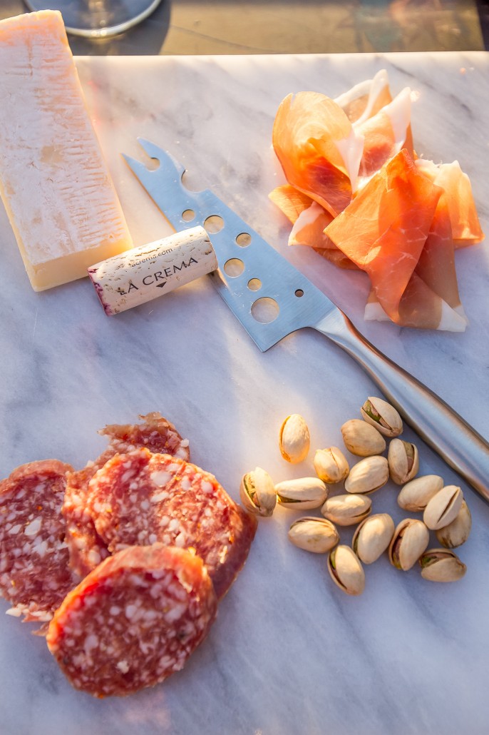 Snacks on a marble cutting board - perfect for entertaining