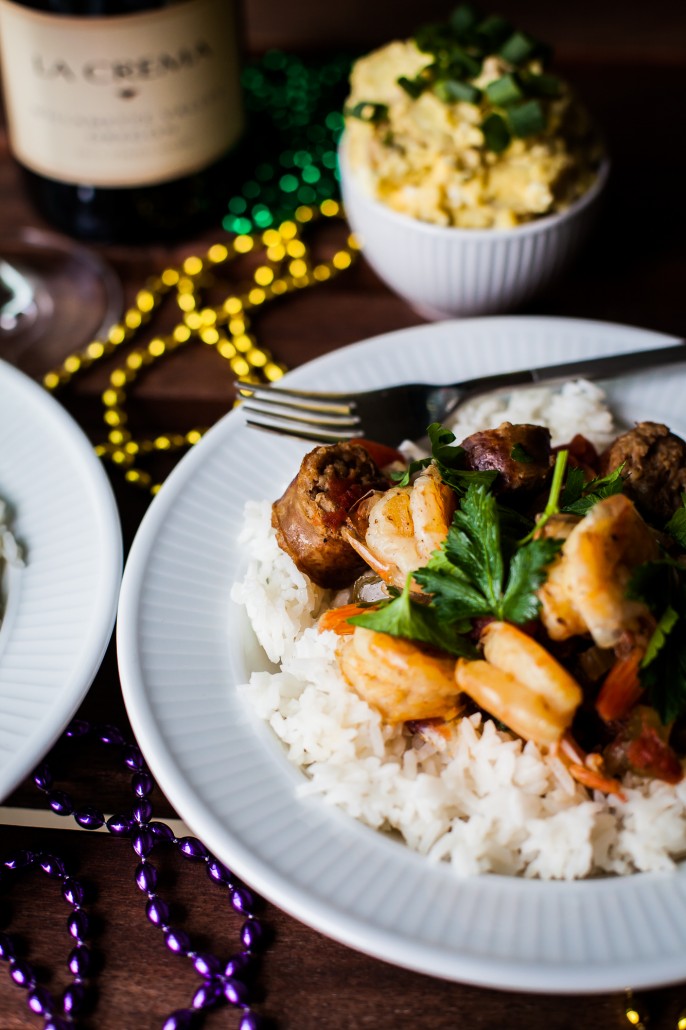 Mardi Gras Shrimp and Sausage Gumbo | La Crema