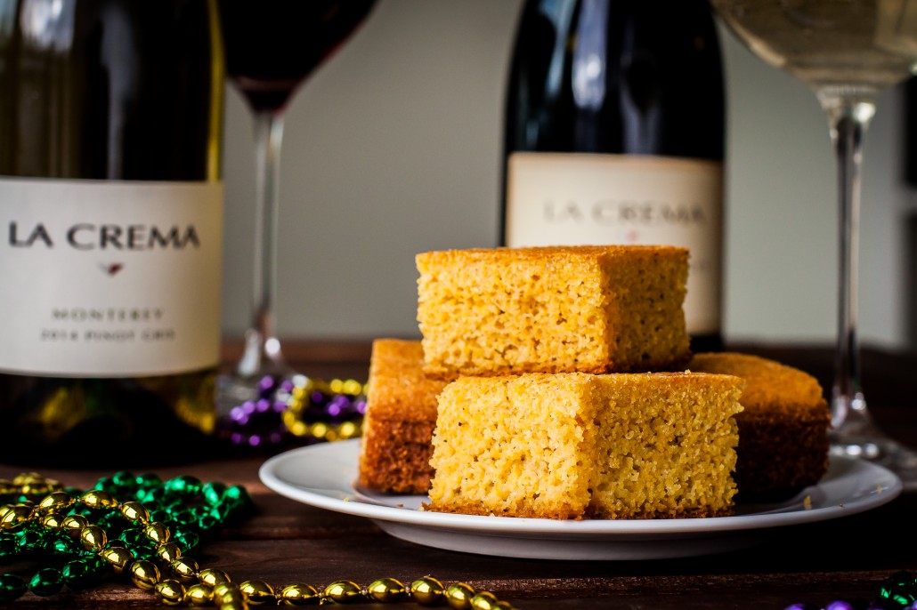 Mardi Gras Southern-Style Cornbread | La Crema