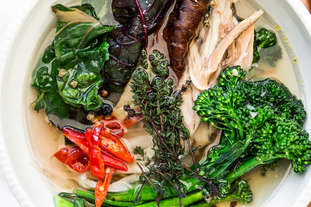 Spicy Lemongrass Chicken Stock and Winter Veggies