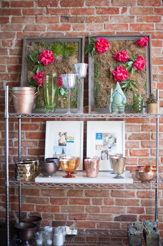 Selection of vases for a flower arranging class 