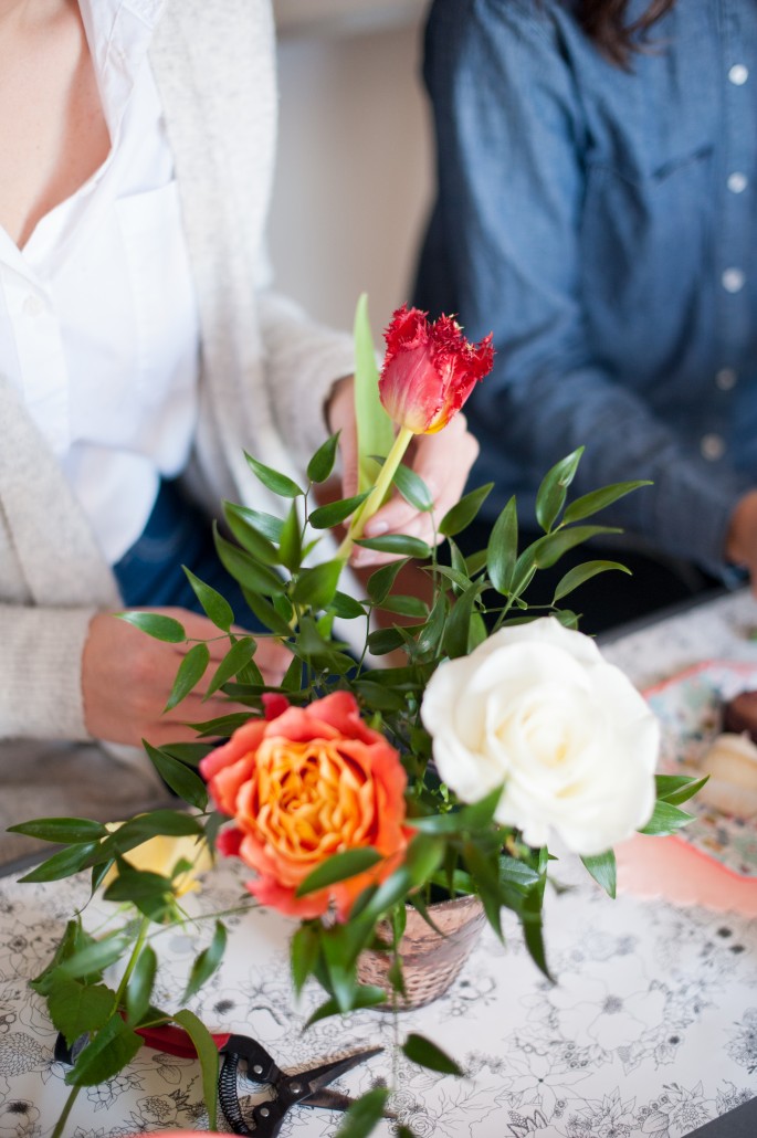 Bunching flowers to get them just right!