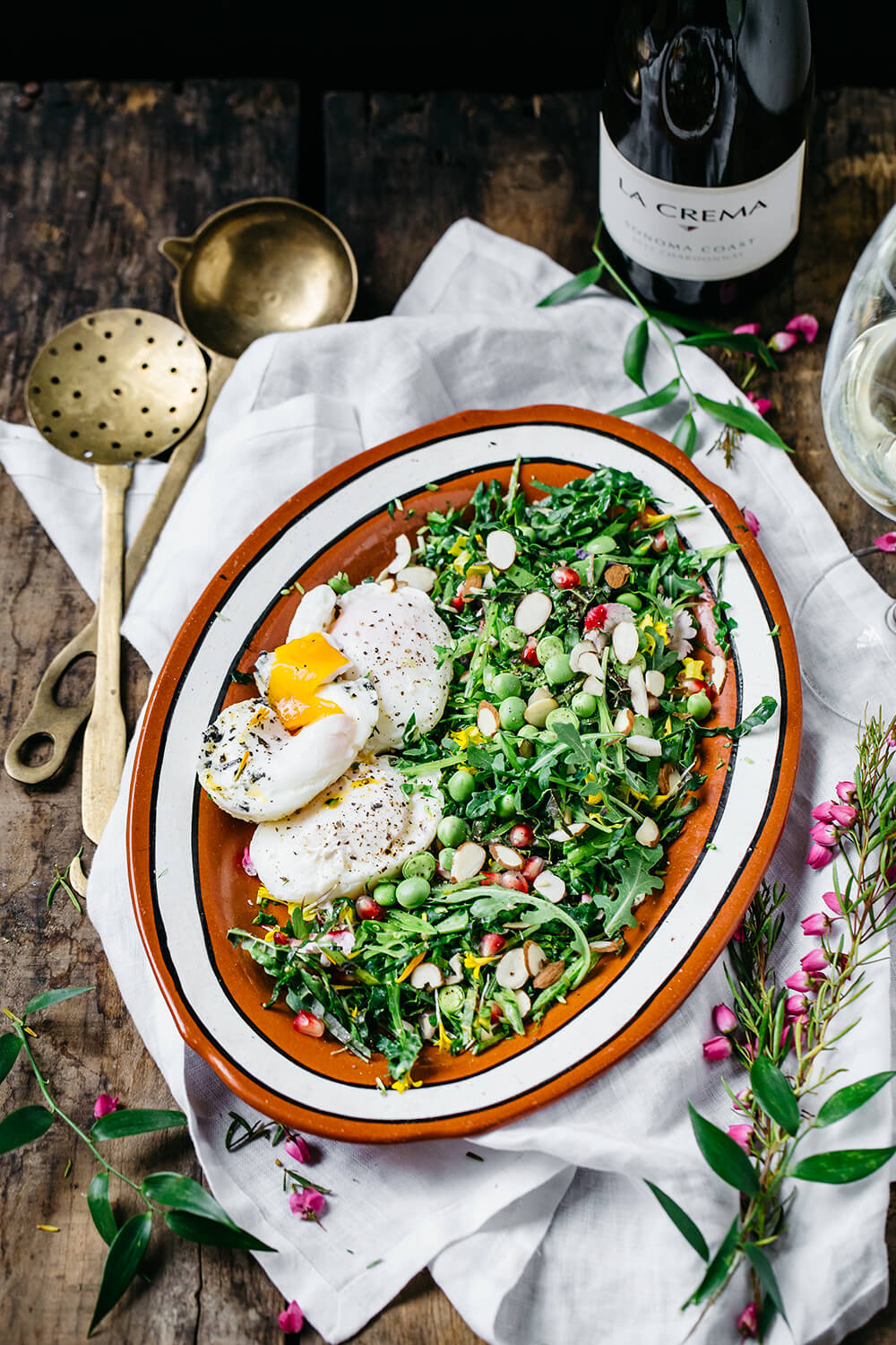 Fresh Prince of Brunch: Spring Greens, Edible Flowers & Poached Eggs