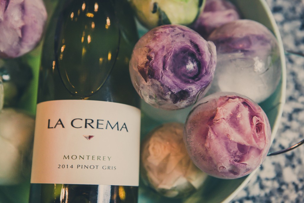 La Crema Pinot Gris with floral ice