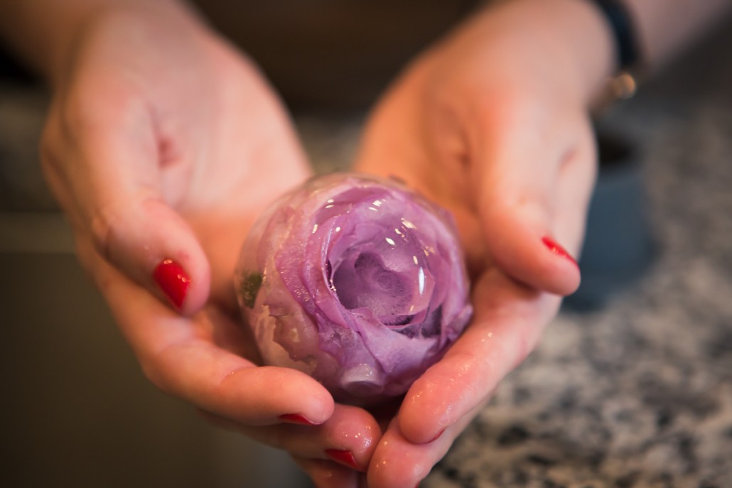 Beautiful floral ice globe!