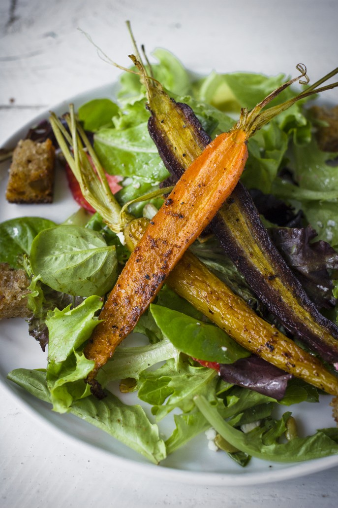 Spiced Carrot Salad with Charred Orange Vinaigrette