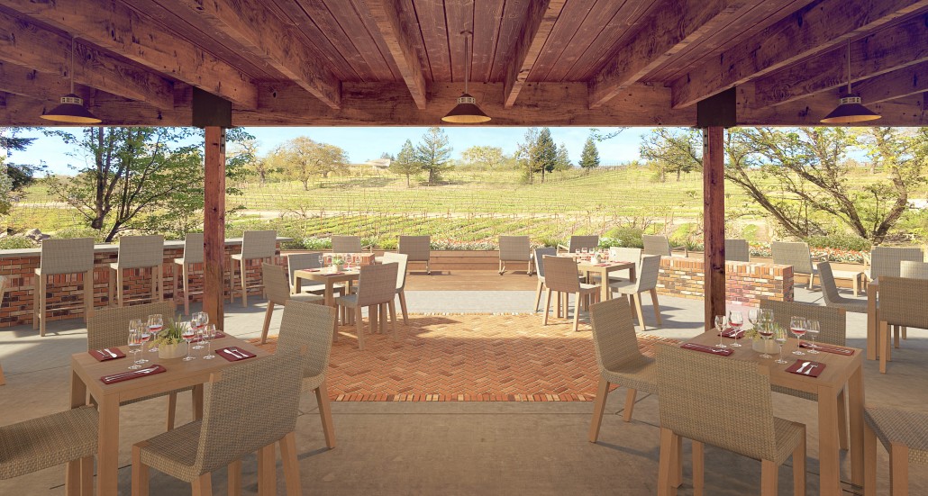 La Crema at Saralee's Vineyard - Rendering of the Deck View