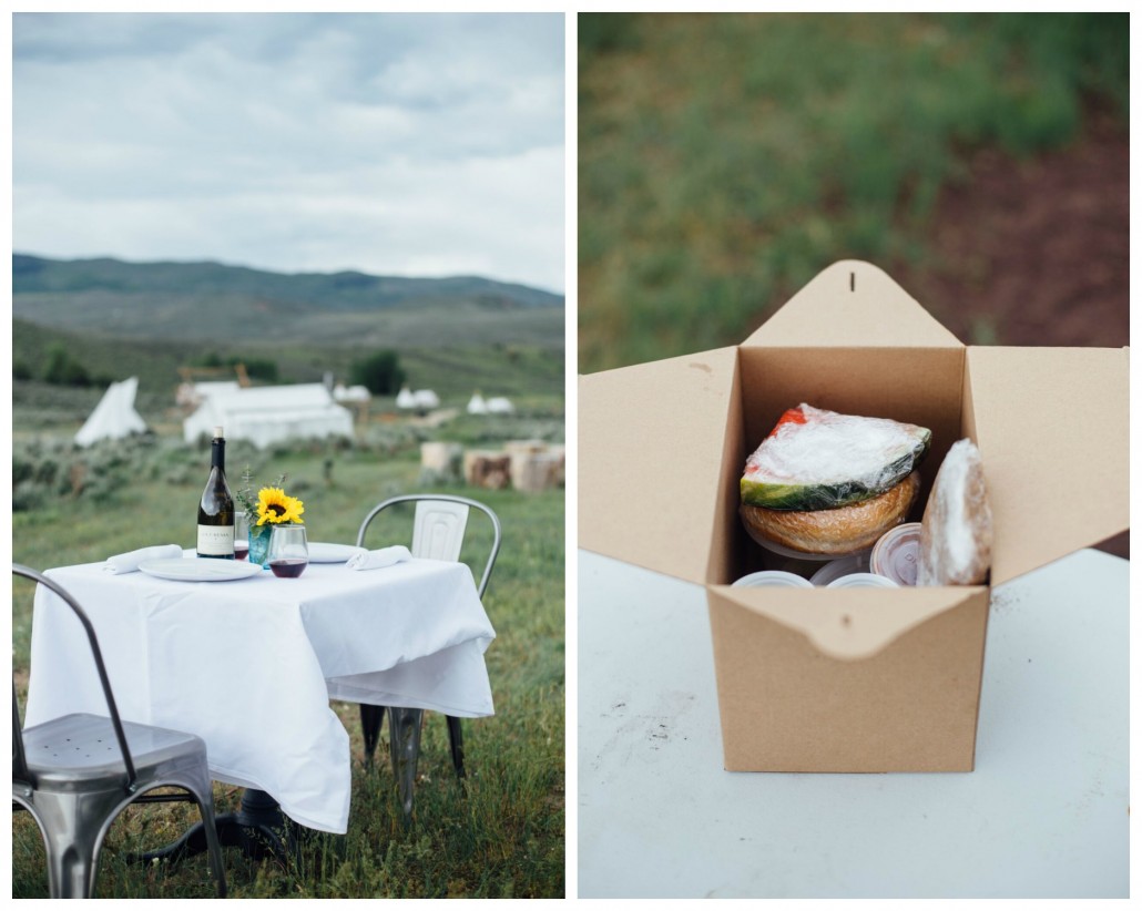 Glamping with delicious outdoor meals