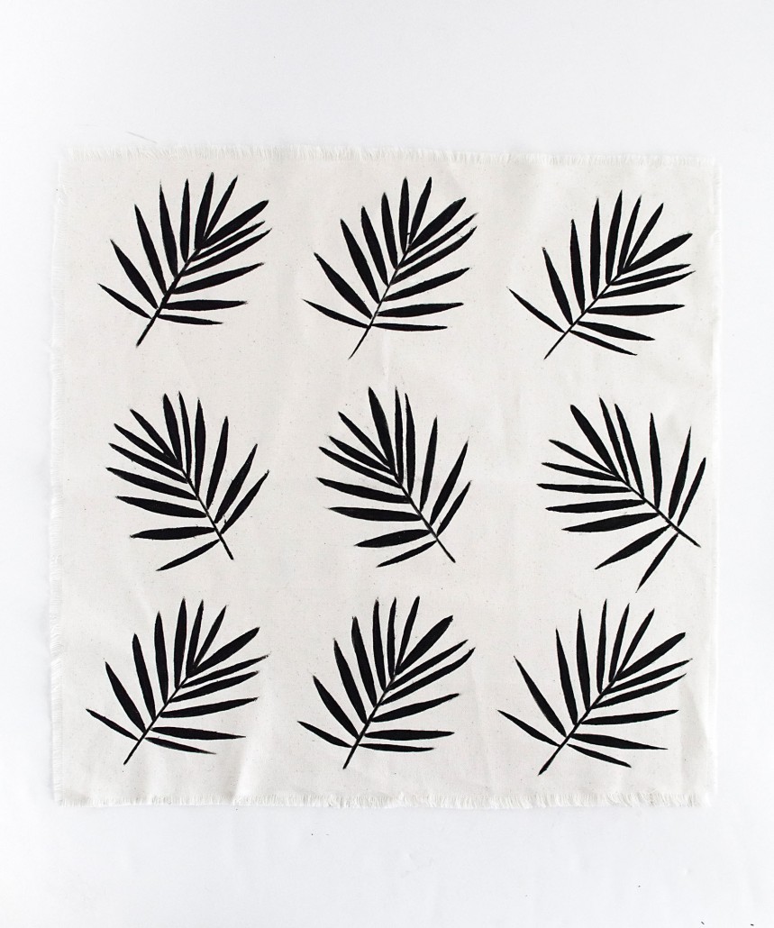 DIY Palm Leaf Napkins