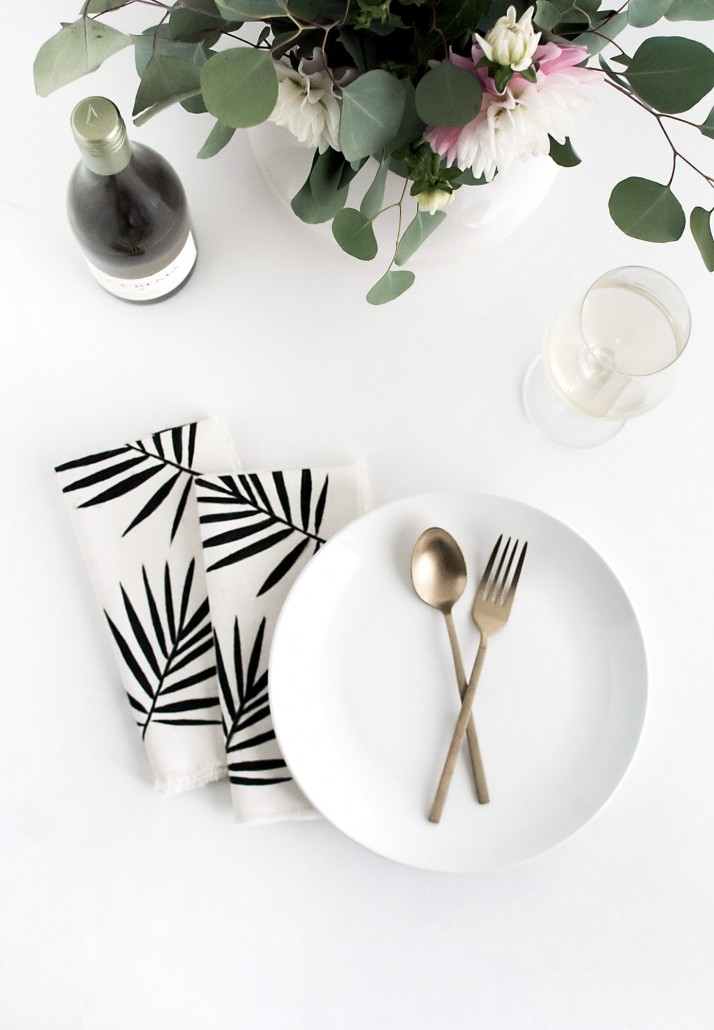 DIY Palm Leaf Napkins