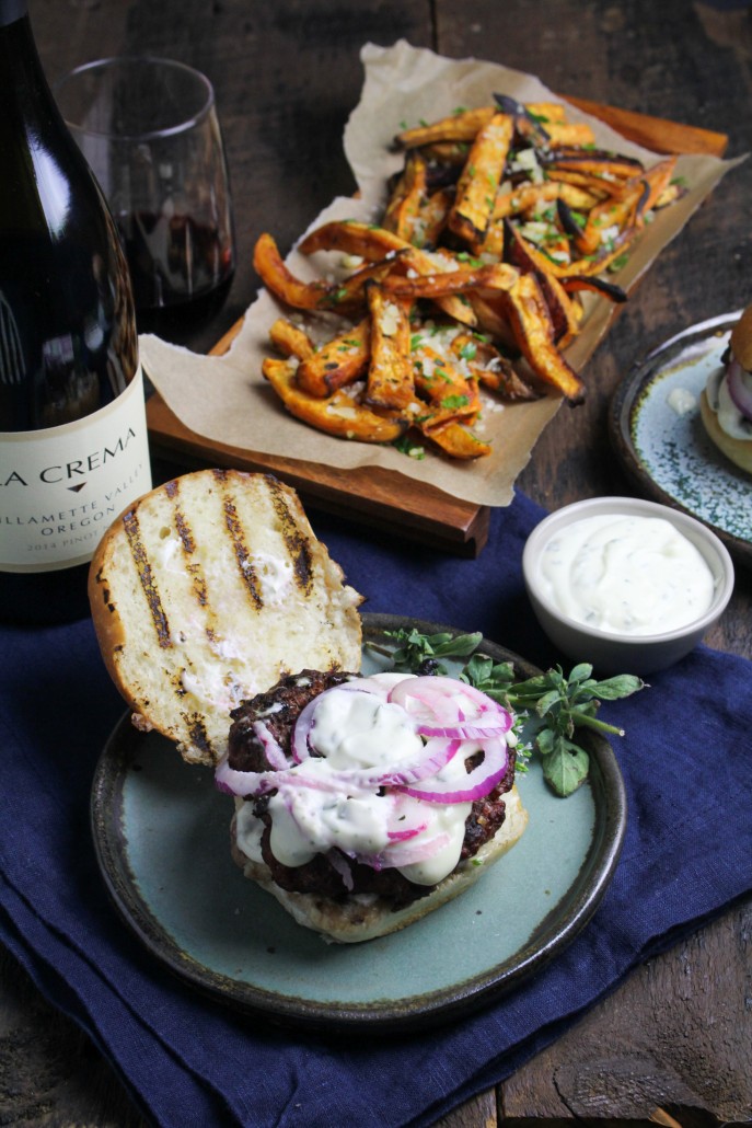 Greek Lamb Burgers with Lemon Garlic Aioli