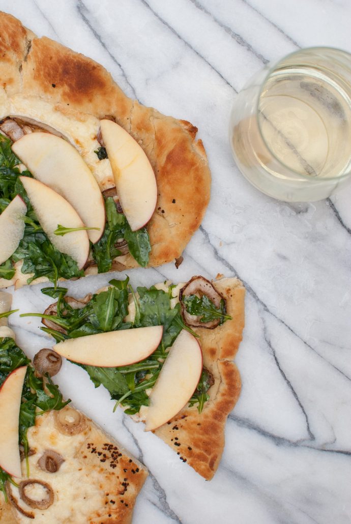 Honeycrisp Apple Pizza with Balsamic Onions