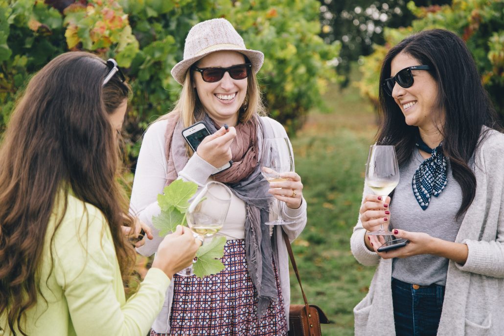 Tasting Grapes at the La Crema Estate at Saralee's Vineyard