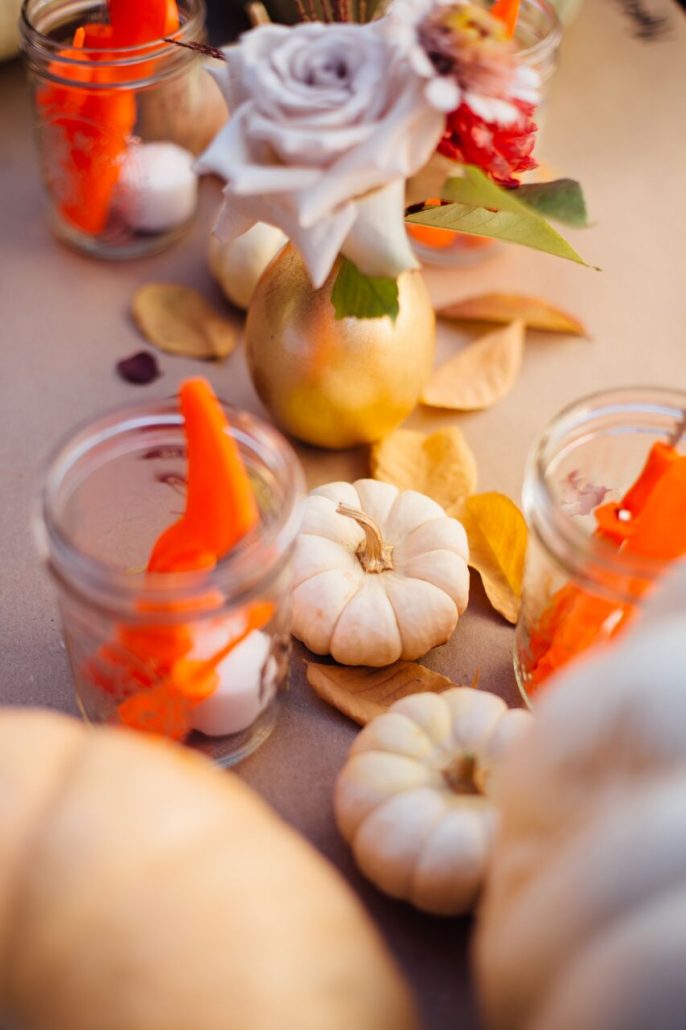 Fill mason jars with all the right pumpkin carving tools for your guests | Pumpkin Carving Party