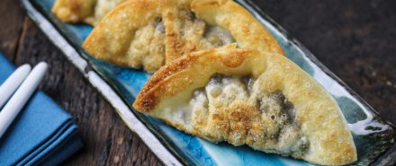 Vegetarian Lentil and Mushroom Mandu