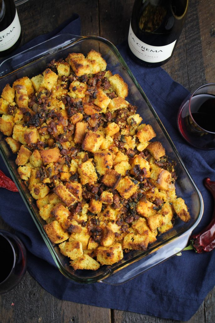 Latin Thanksgiving: Cornbread, Chorizo, Poblano Stuffing