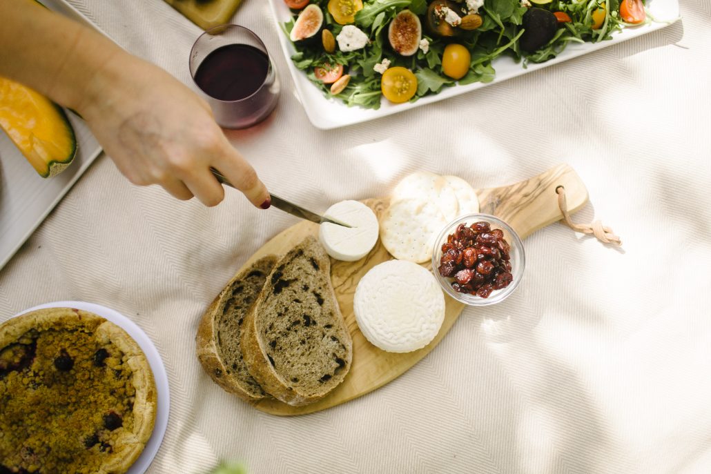 What would a wine country picnic be without bread and cheese? 