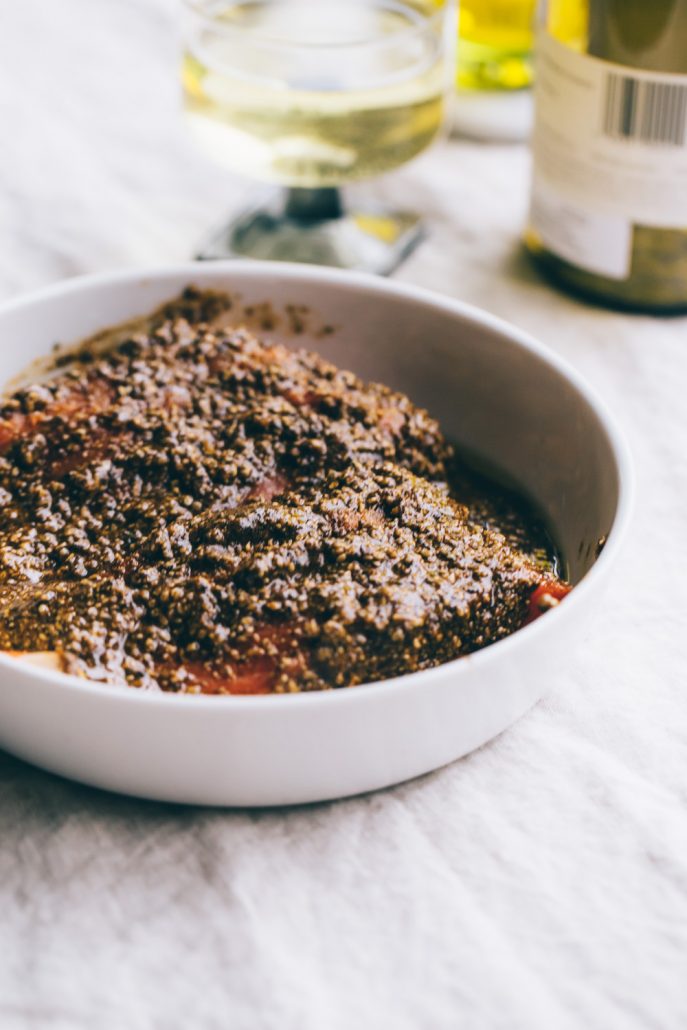 Salmon with Mole Inspired Rub & Fresh Herb Israeli Couscous