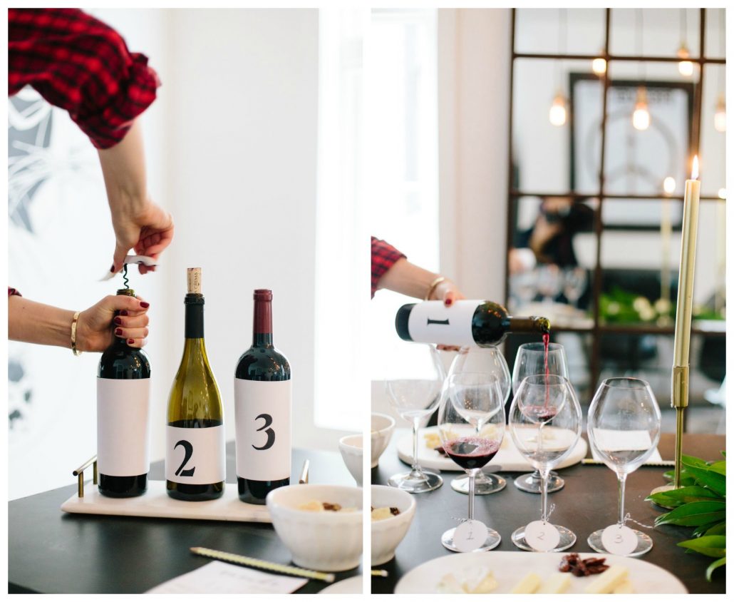 DIY numbered labels to hide the wine labels for your blind wine tasting