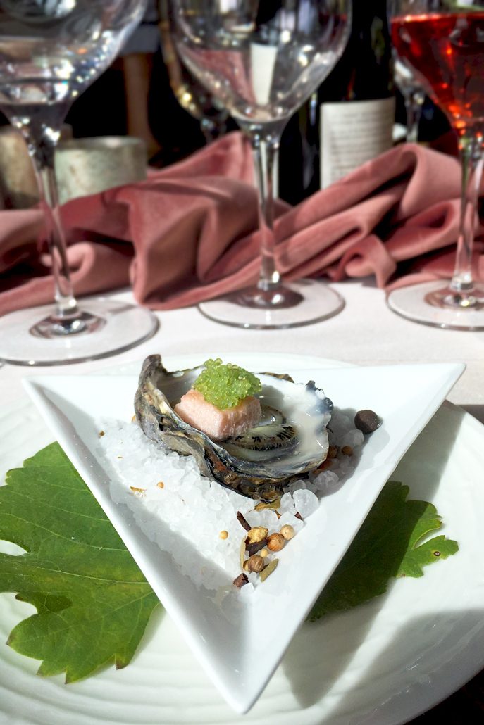 Oyster Amuse Bouche at the La Crema Estate at Saralee's Vineyard