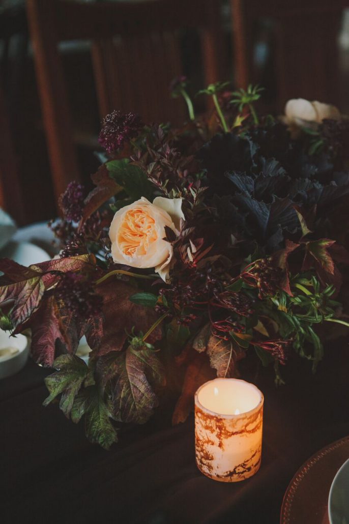 A lovely fall centerpiece for Friendsgiving celebrations.