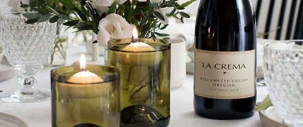 DIY Wine Bottle Floating Candle Holders