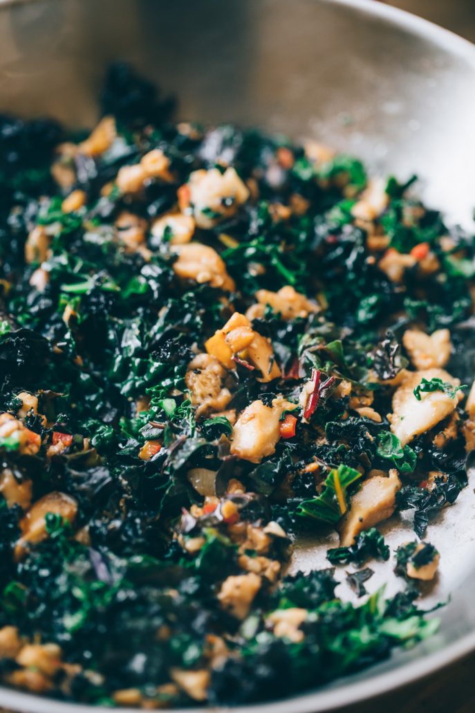 Winter Skillet Nachos with Cauliflower "Parm"