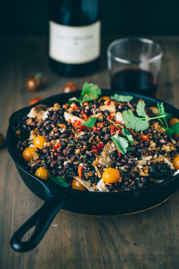 Winter Skillet Nachos with Cauliflower "Parm"