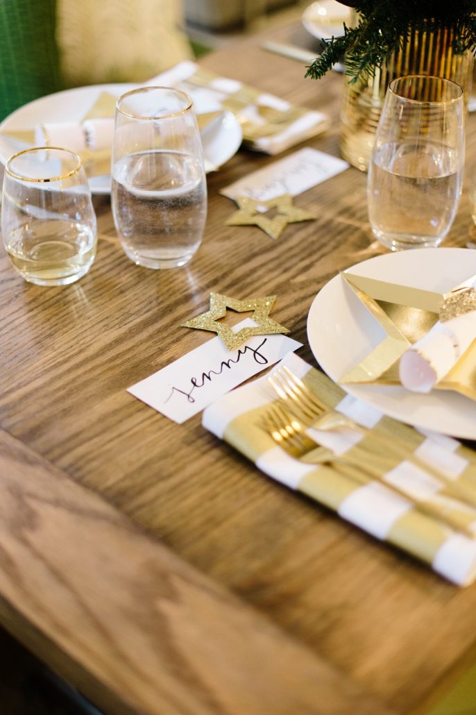 Place setting for New Year's Day Brunch