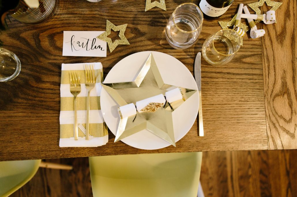 The perfect placesetting for a New Year's Day Brunch