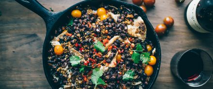 Winter Skillet Nachos with Cauliflower “Parm” (dairy-free)