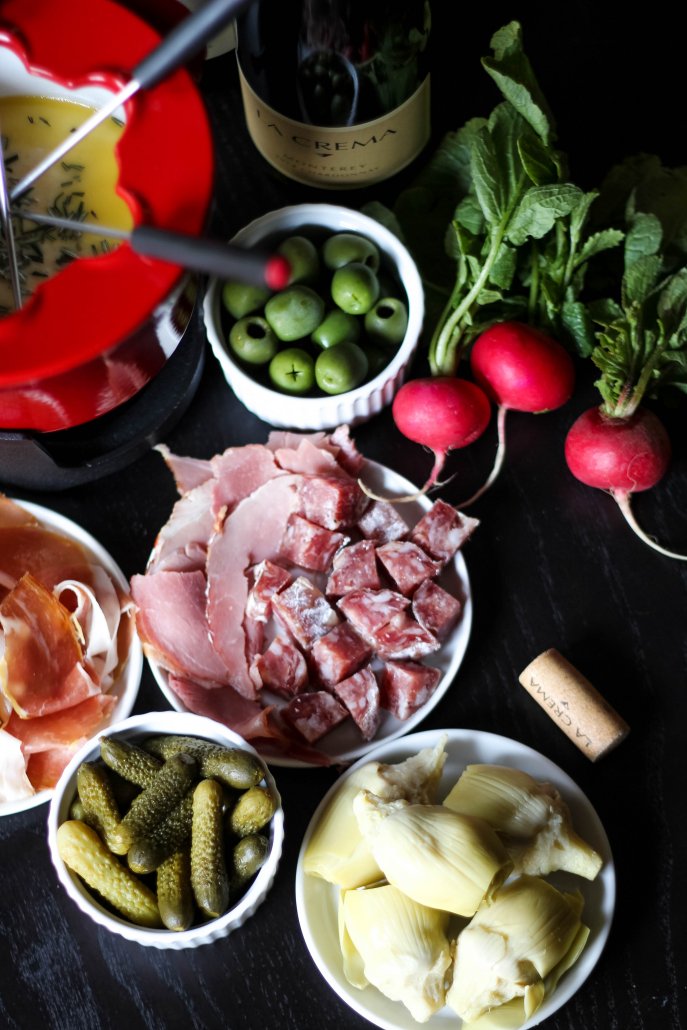 Fondue fixings for a lovely feast