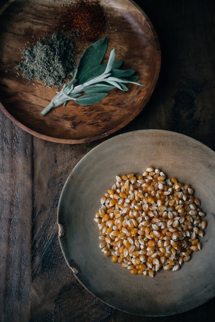 Spiced Popcorn: Sage and chipotle