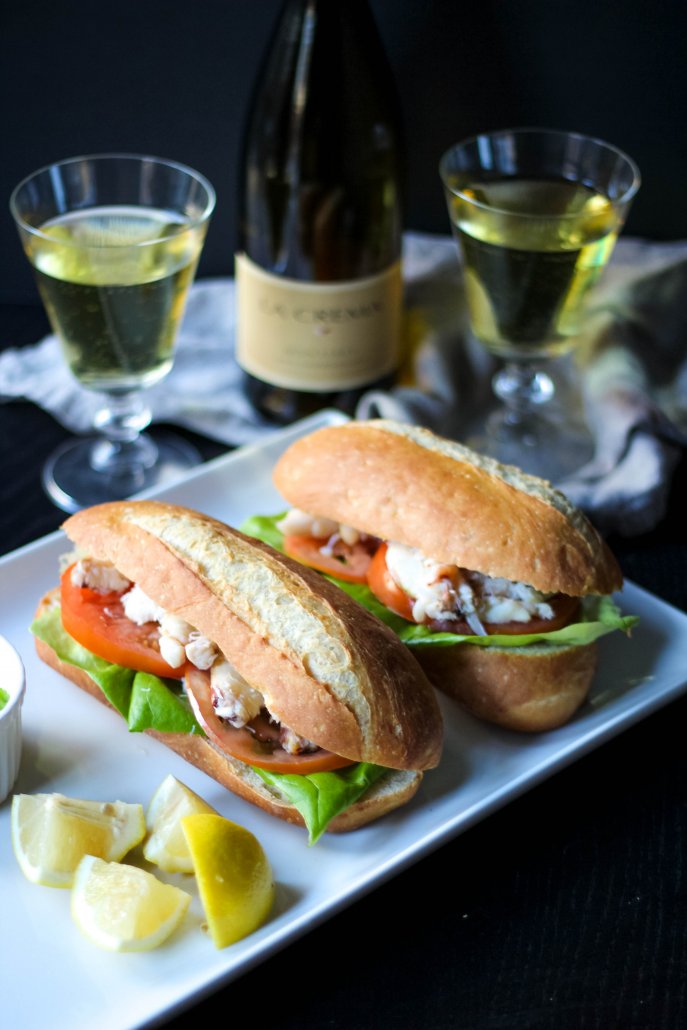 Fresh Dungeness Crab Sandwich paired with La Crema Monterey Chardonnay