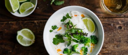 Thai Coconut Vegetable and Noodle Soup hero image