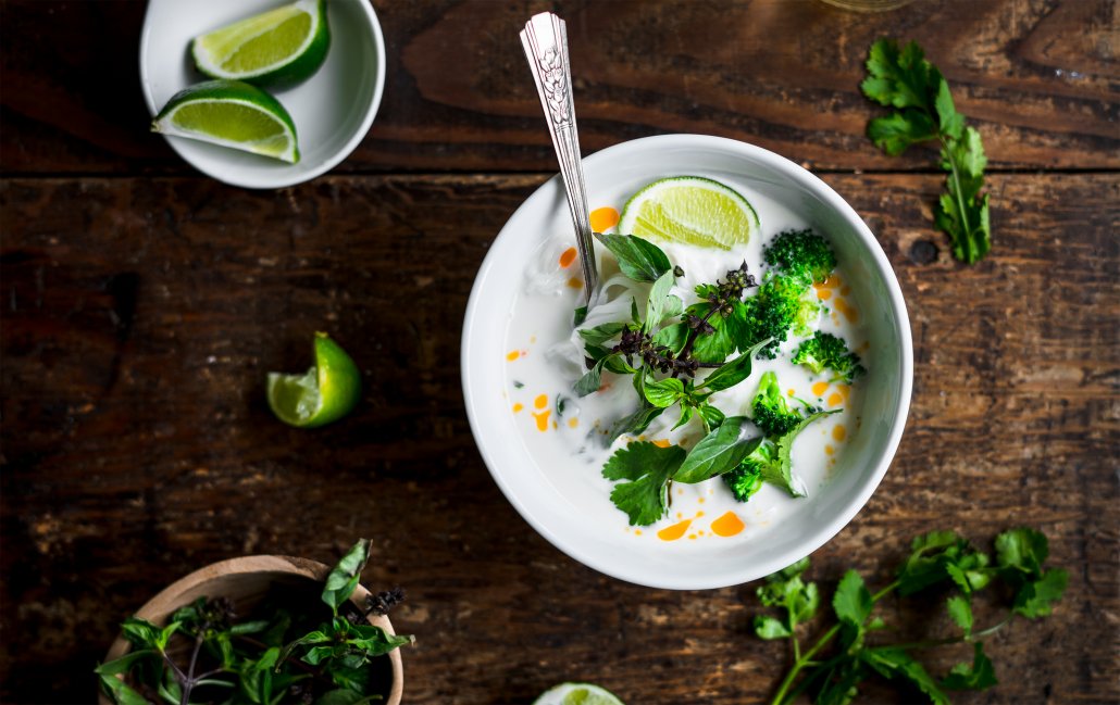 Thai Coconut Vegetable and Noodle Soup