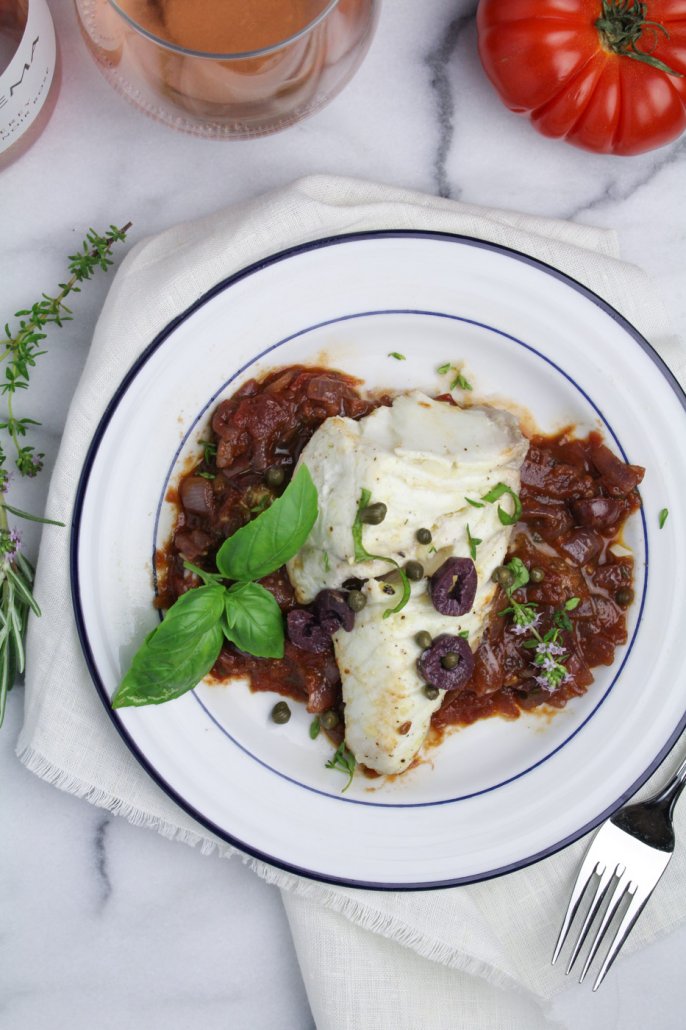 Baked Halibut Provençal