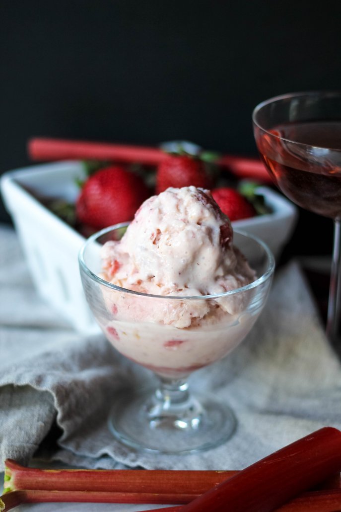 Strawberry Rhubarb Ice Cream