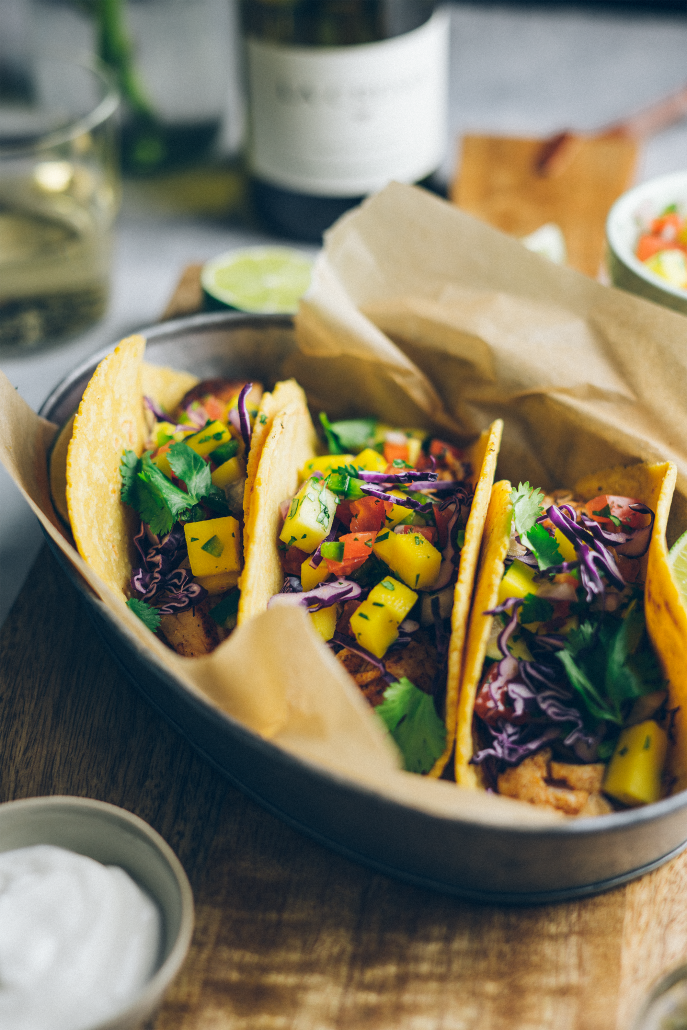 Fish Tacos With Mango Pico De Gallo