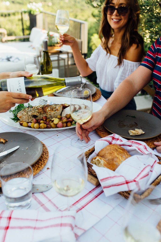 Tuscan Dinner Party featuring La Crema Monterey Chardonnay, hosted by Camille Styles