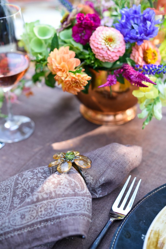 Tablesetting for a Woodland Dinner Party