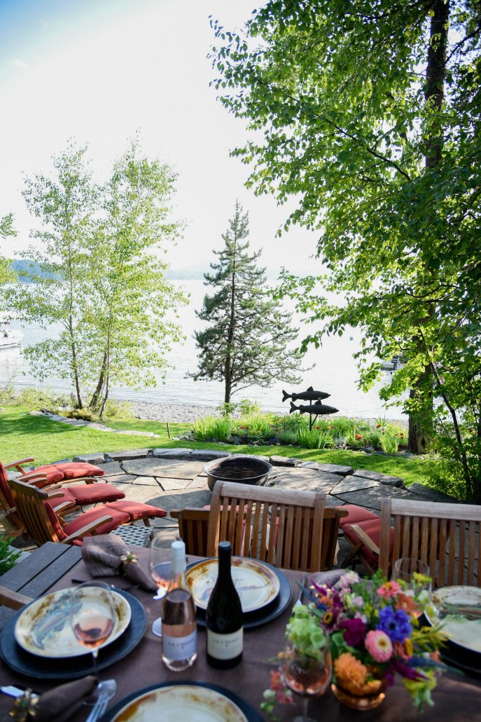 Lakeside views for our Woodland Dinner Party