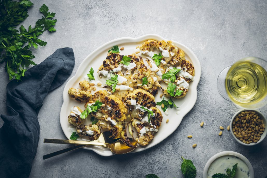 Cumin Spiced Cauliflower Steaks