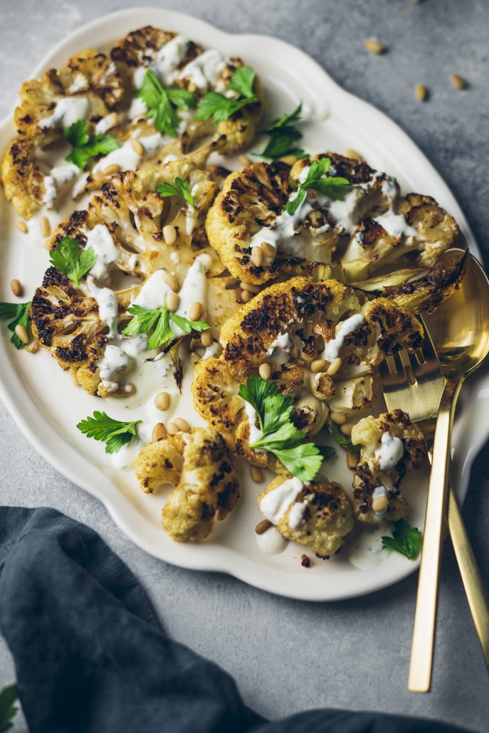 Cumin Spiced Cauliflower Steaks