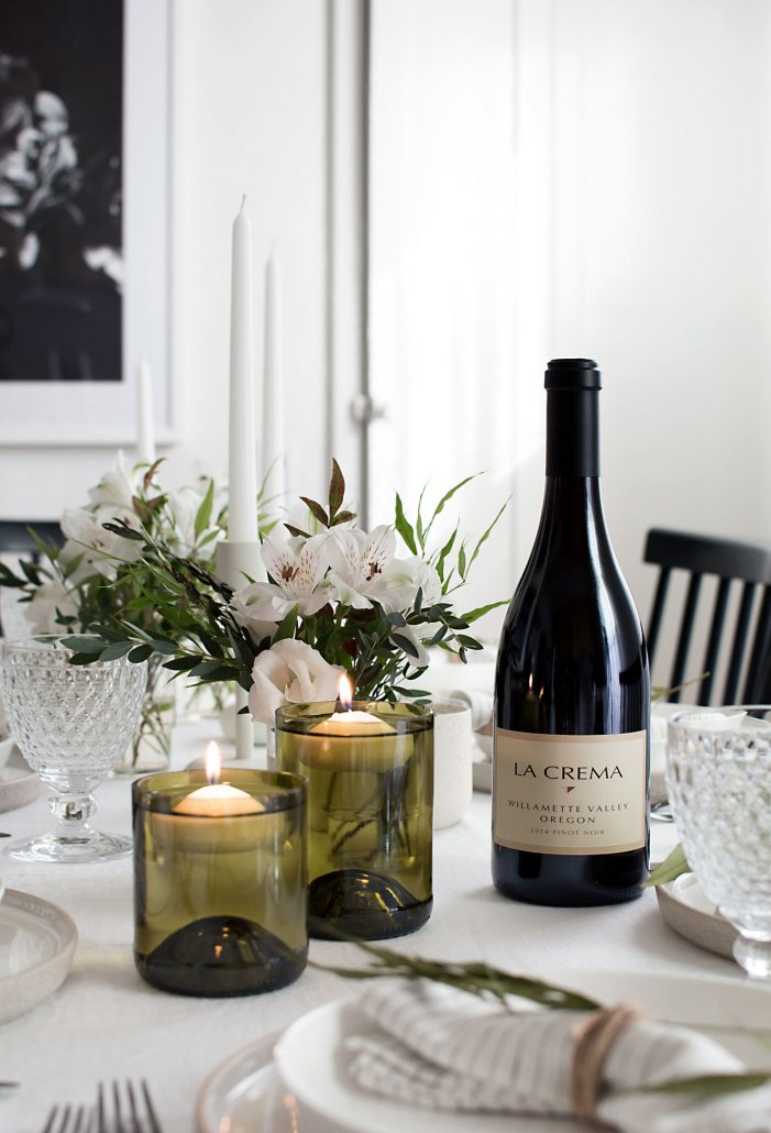 DIY Wine Bottle Decor: Wine Bottle Floating Candle Holders